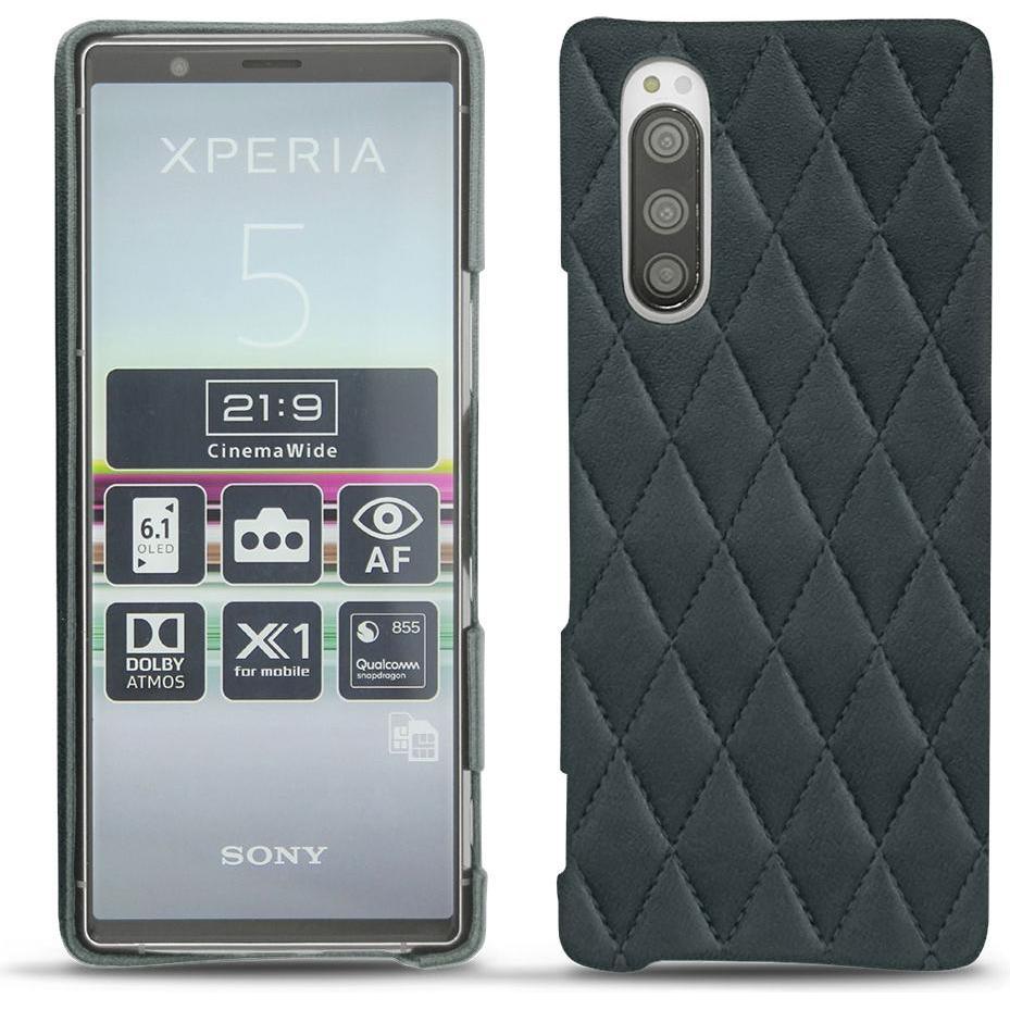 Noreve Lederschutzhülle (Sony Xperia 5), Smartphone Hülle, Blau