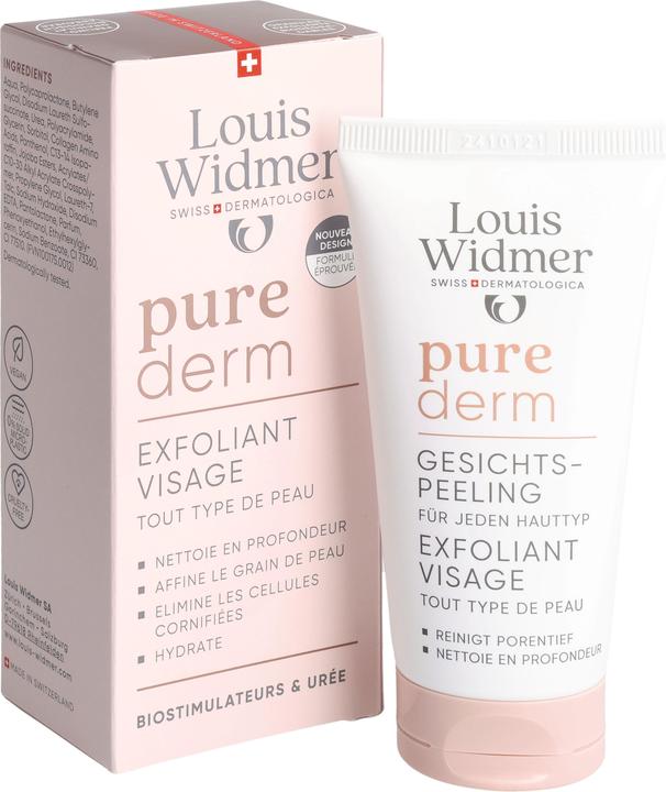 Actual product image Widmer Louis Purederm Gesichtspeeling parfumiert 50 ml (Facial cleansing wipes, 50 ml)