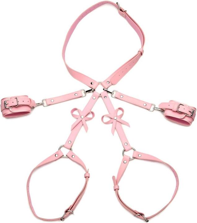 Image du produit XR Brands Bondage Harness mit Schleifen XL/2XL Rosa