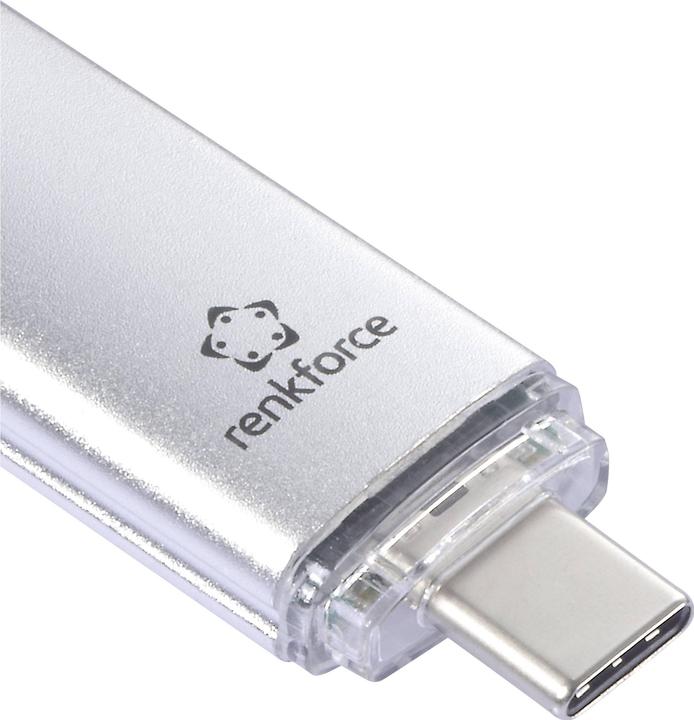 Image du produit Renkforce RF-USBOS-230 Clé USB Retail 64 Go argentée RF-6688140 USB 3.0, USB-C®. (64 Go, USB-C)