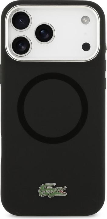 Actual product image Lacoste Silicone Metal Logo MagSafe Case for iPhone 17 Pro Max Black (Apple iPhone 17 Pro Max)