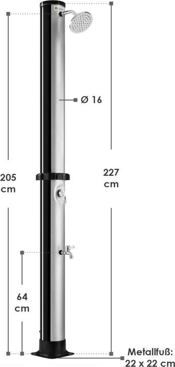Image du produit Juskys Douche solaire Victoria