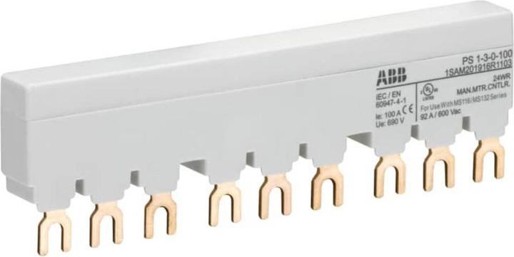 Produktbild ABB PS1-3-0-100 3-Phasen-Sammelschiene für 3 1SAM201916R1103