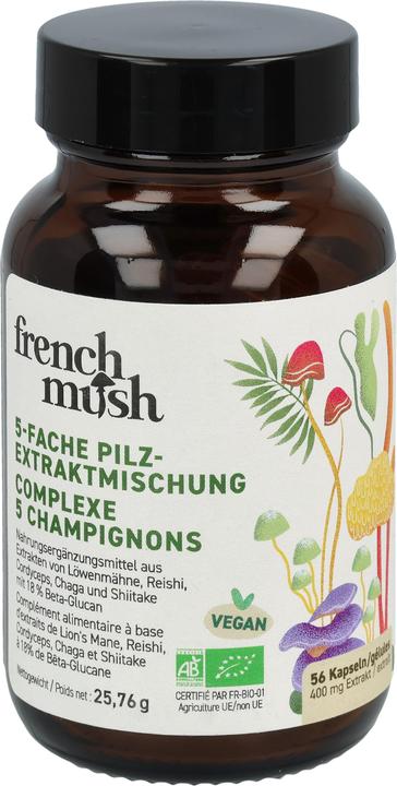 French mush 5-Fache Pilz-Extraktmischungskapseln (56 pcs., Capsules, 25.76 g)