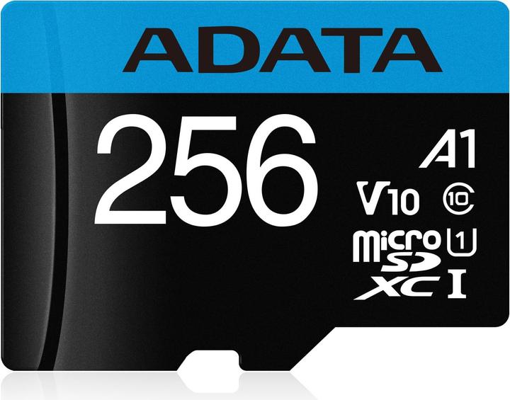 Image du produit Adata Carte mémoire flash Premier (adaptateur microSDXC vers SD inclus) (256 Go, microSDXC, U1, UHS-I)