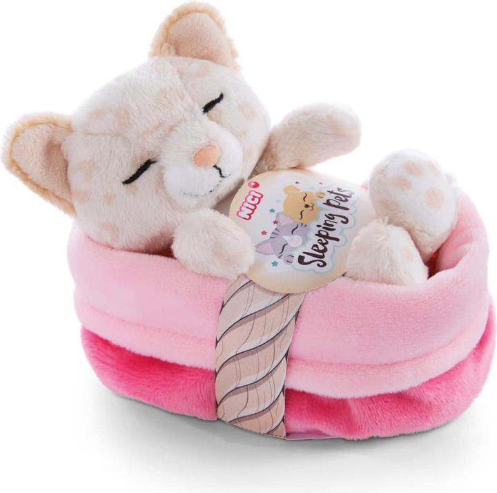 Actual product image NICI 47892 Sleeping Pets Kitten with Leopard Pattern 12cm in (8 cm)