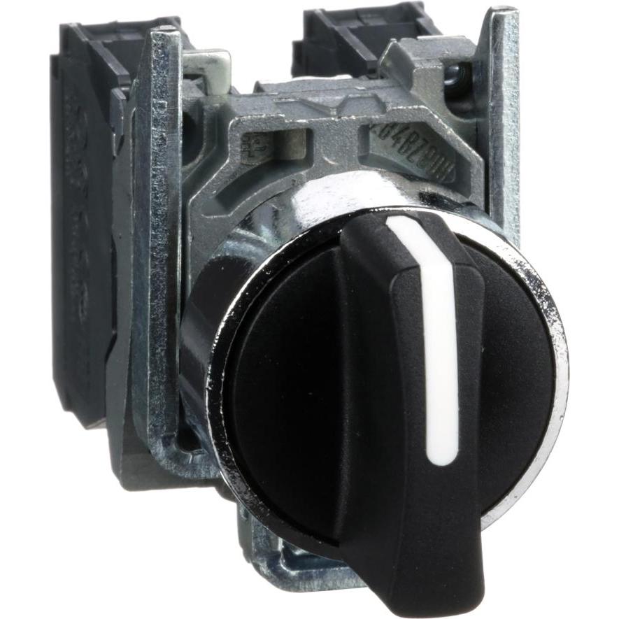 Schneider Electric Wahlschalter 22mm 2S, Taster + Schalter, Schwarz