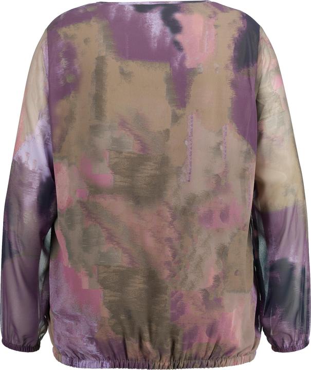Produktbild Ulla Popken Bluse, Chiffon, V-Ausschnitt, Gummisaum, Langarm (46, 48)
