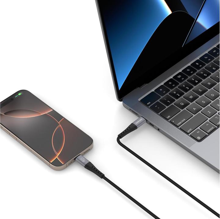 Actual product image 4smarts USB 2.0-Kabel Data and charging cable USB C (1.50 m, USB 2.0, 60 W)
