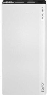 Actual product image Savio Power Bank, white BA-04 (10000 mAh, 20 W)