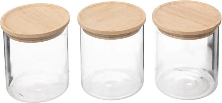 Actual product image 5Five Glass jar set with wooden lid (0.35 l)