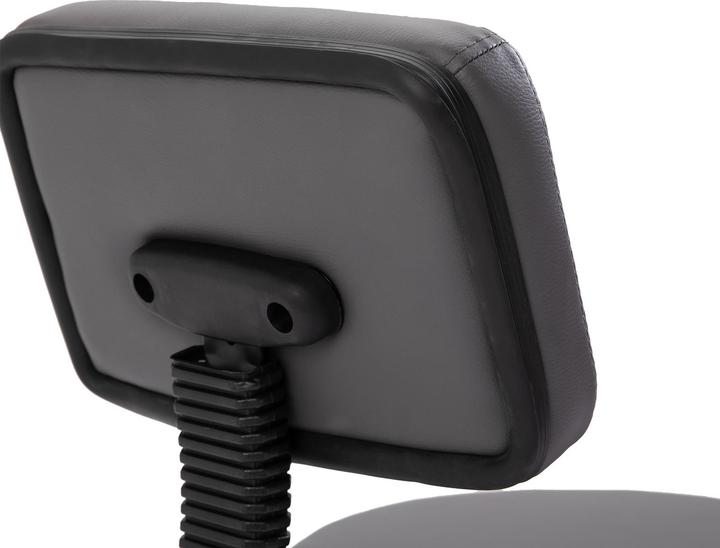 Actual product image Homcom Salonhocker Kunstleder, Schaumstoff Grau (43 - 55 cm)