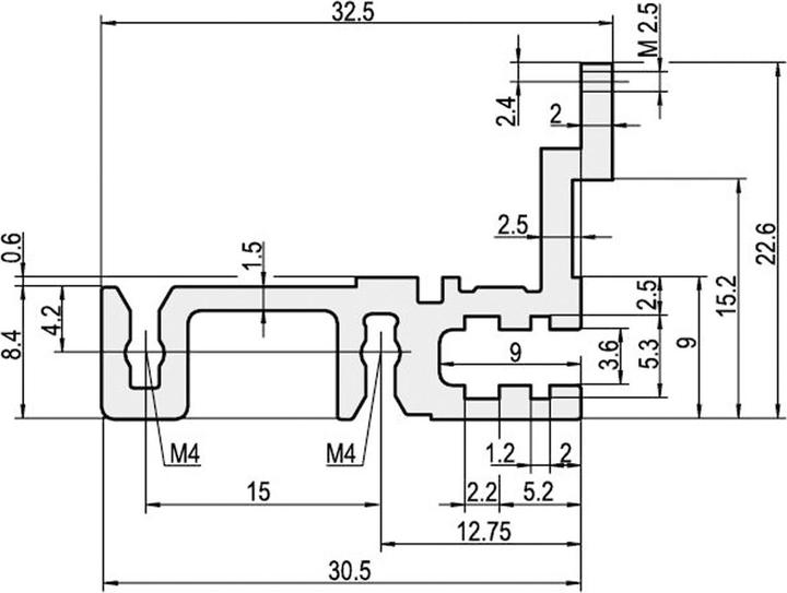 Produktbild Schroff Typ H-MZ stabil, mit Z-Schiene - MODULSCH. HINTEN 20TE H MZ