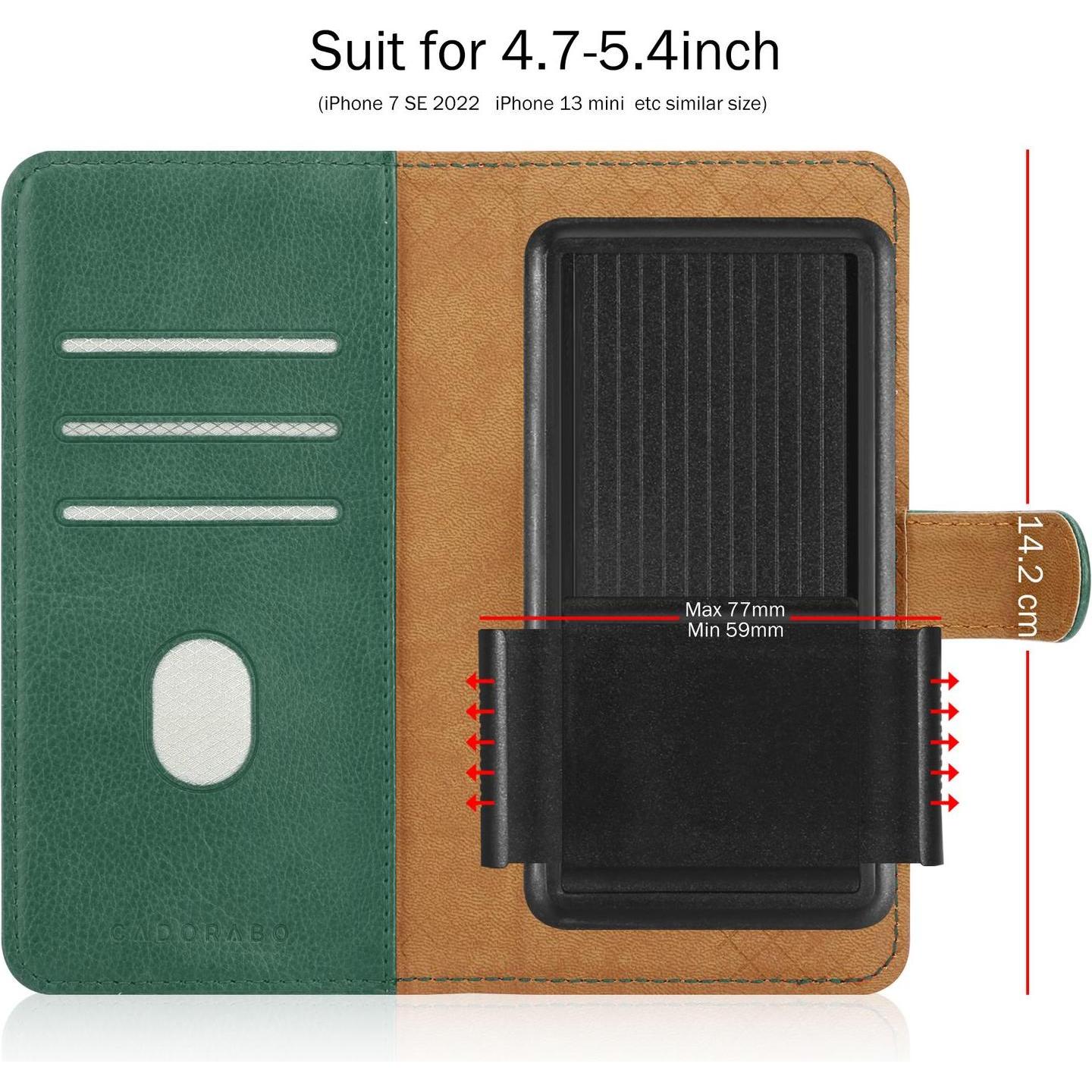 Thumbnail - Cadorabo Hülle für Xiaomi RedMi 3 Book Case Style (Xiaomi Redmi 3), Smartphone Hülle, Grün
