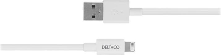 Actual product image Deltaco IPLH-403 USB cable USB 2.0 USB A Lightning White (3 m, USB 2.0)