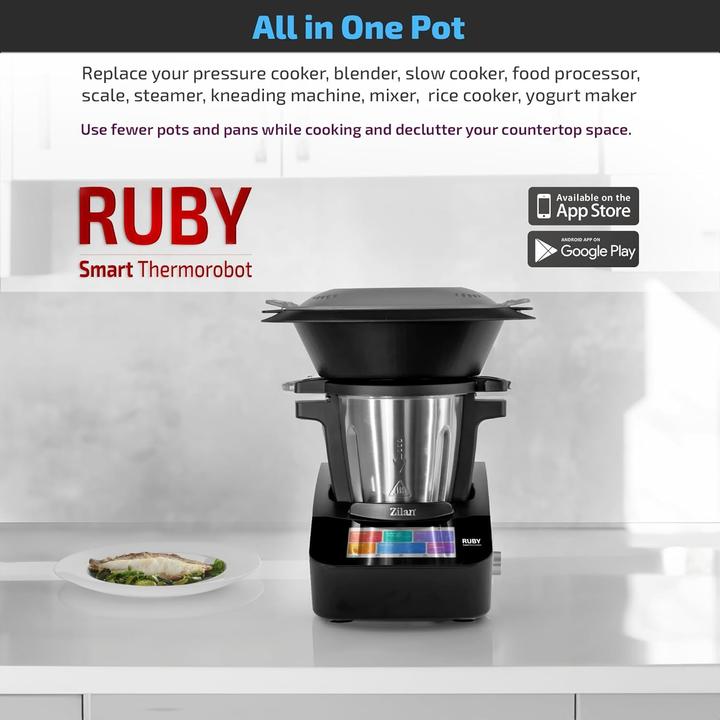 Actual product image Zilan Multifunktionelle Küchenmaschine mit WLAN, Touchscreen, Waage und App-Steuerung (1000 W, 3 l)