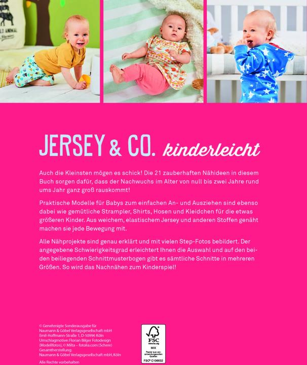 Actual product image Jersey & Co. kinderleicht - Nähen für Babys und Kleinkinder (German, 2021)