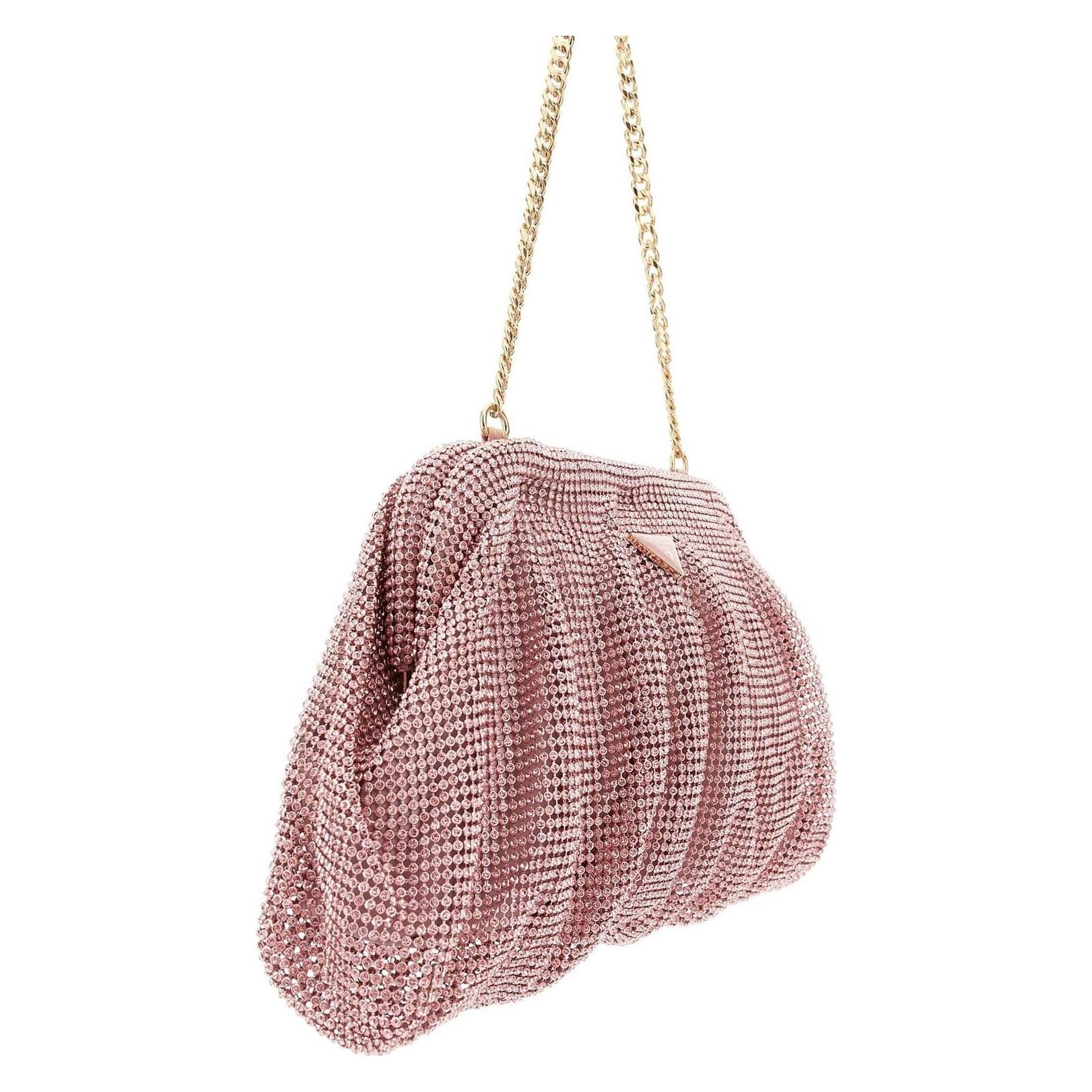 Guess, Damen, Handtasche, Zalina Frame Clutch, Rosa