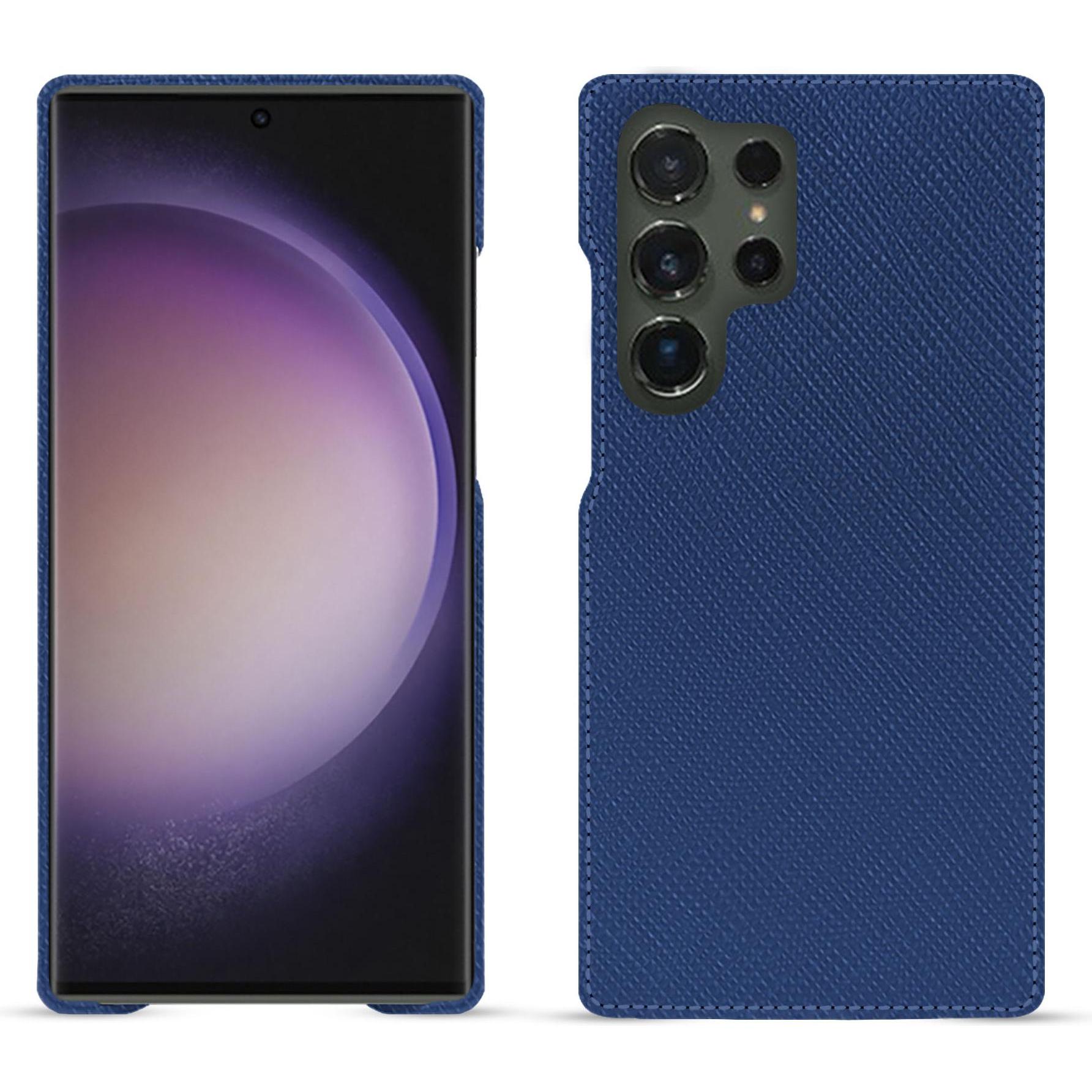Noreve Lederschutzhülle (Samsung Galaxy S24 Ultra), Smartphone Hülle, Blau