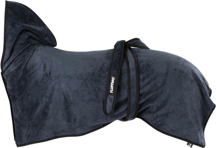 Produktbild Fluffino Bademantel Beige / Blau, S (S, Hundebademantel)