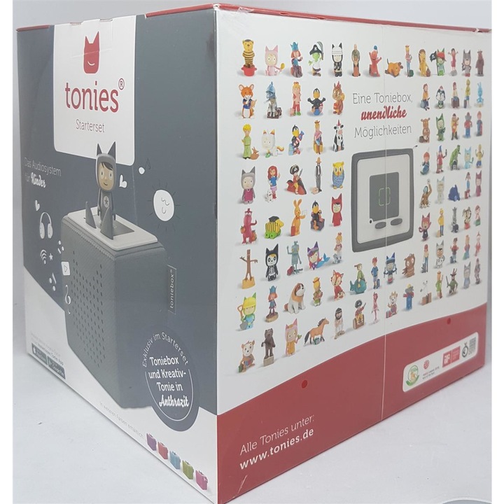 Productafbeelding Tonies Toniebox Starter Set Antraciet (Creatieve Tonie) (Duits)