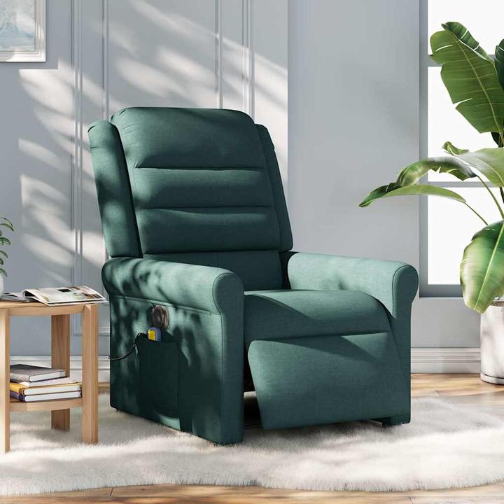 Immagine prodotto VidaXL Sedia da massaggio elettrica in tessuto verde scuro