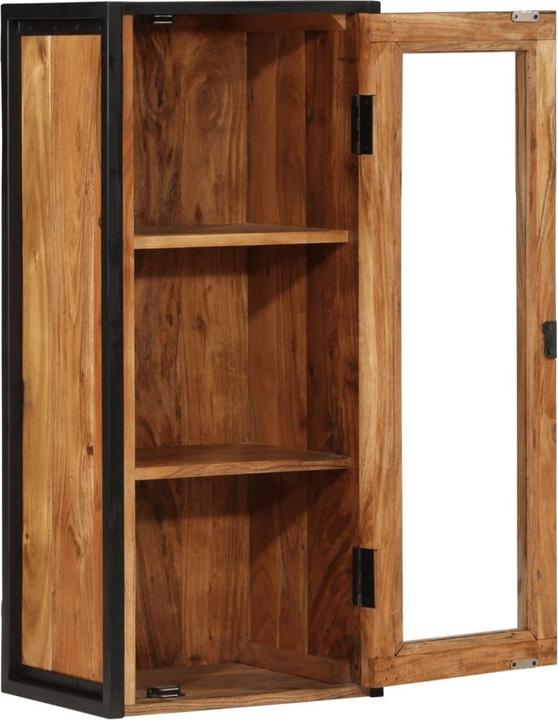 vidaXL Bad-Wandschrank Akazie und Eisen (40 x 30 x 90 cm)