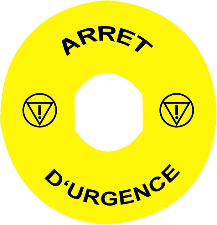 Image du produit Schneider Electric Porte-bouclier avec bouclier ARRET-DURGENCE