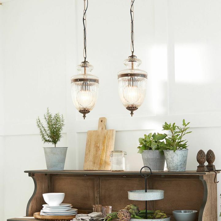 Image du produit Loberon Lampe à suspendre Marcel clair/laiton (E14)