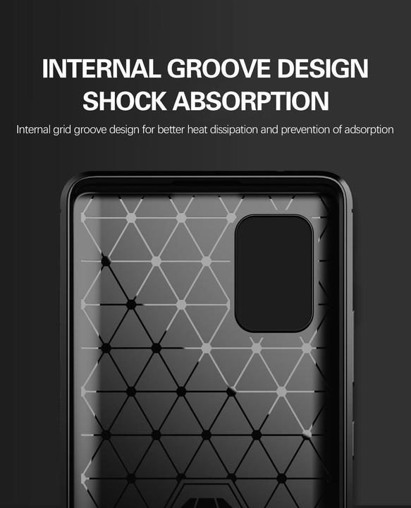 Produktbild Cadorabo TPU Ultra Slim carbon edelstahl Kombi Cover (Samsung Galaxy A71 5G)