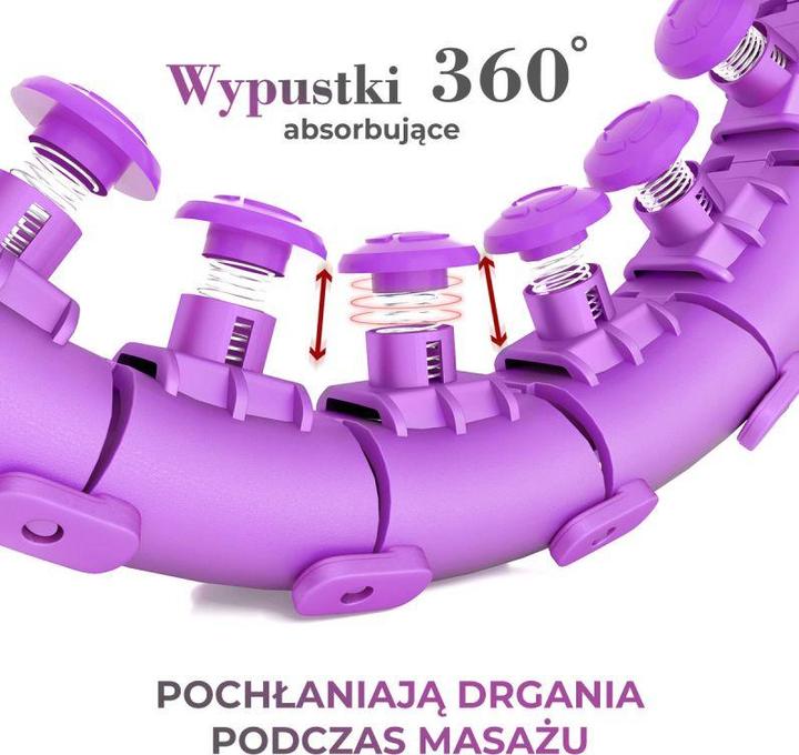 Image du produit HMS Hula Hop plus taille avec onglets et poids HHW12 violet (51 cm, 1375 g)