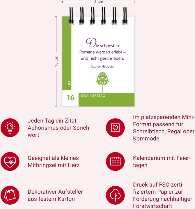 Image du produit Harenberg 365 Wünsche für dich Mini-Geschenkkalender 2026 (Allemand)