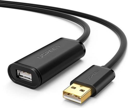 Actual product image Ugreen Cable przed?u?aj?cy USB 2.0 US121, aktywny, 20m (czarny) (20 m, USB 2.0)
