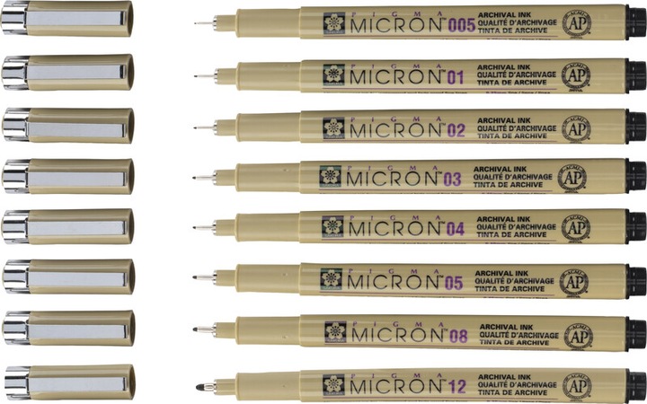 Produktbild Sakura Faserschreiber Pigma Micron (Black, 3 x)