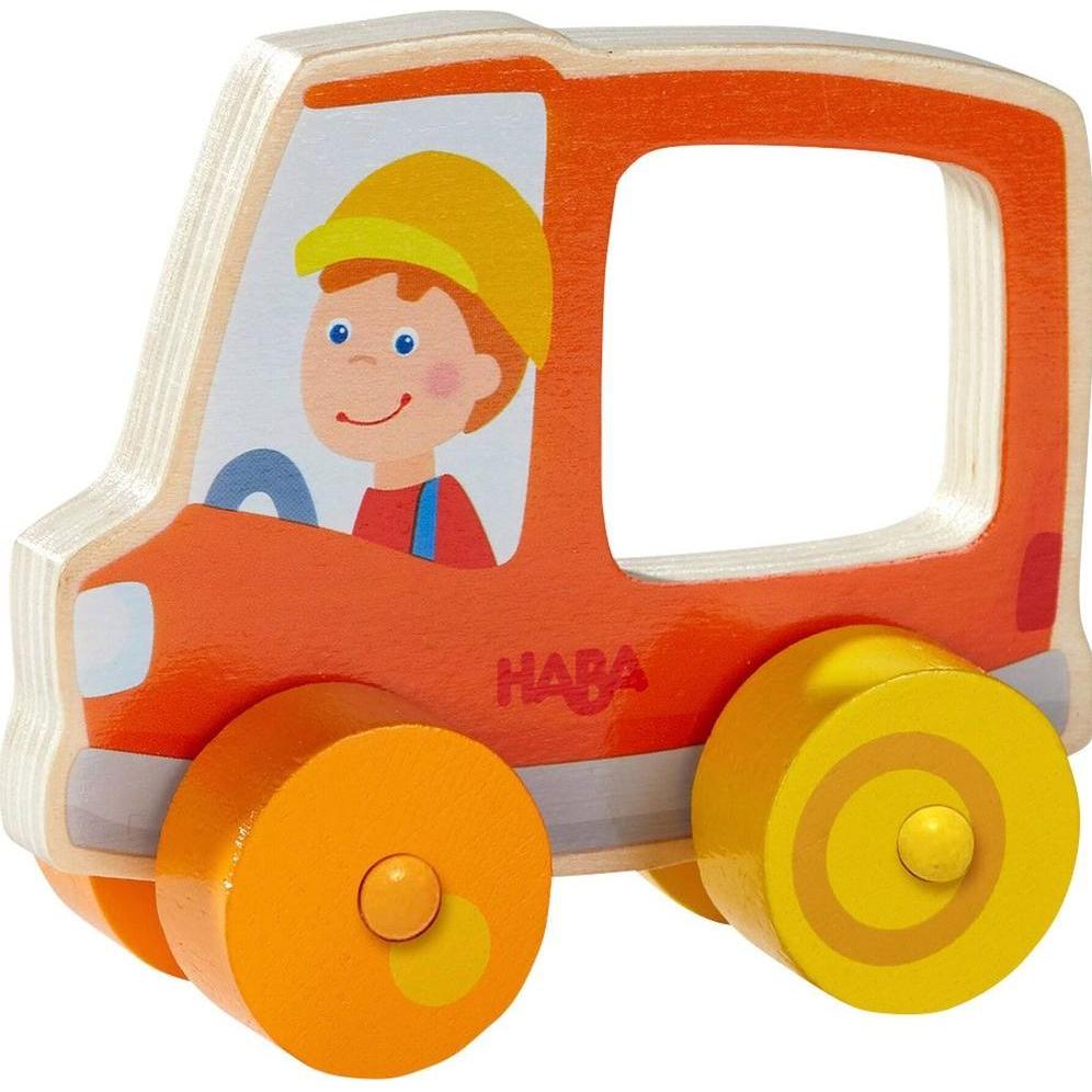 Haba, Greifling, Schiebefigur Müllauto