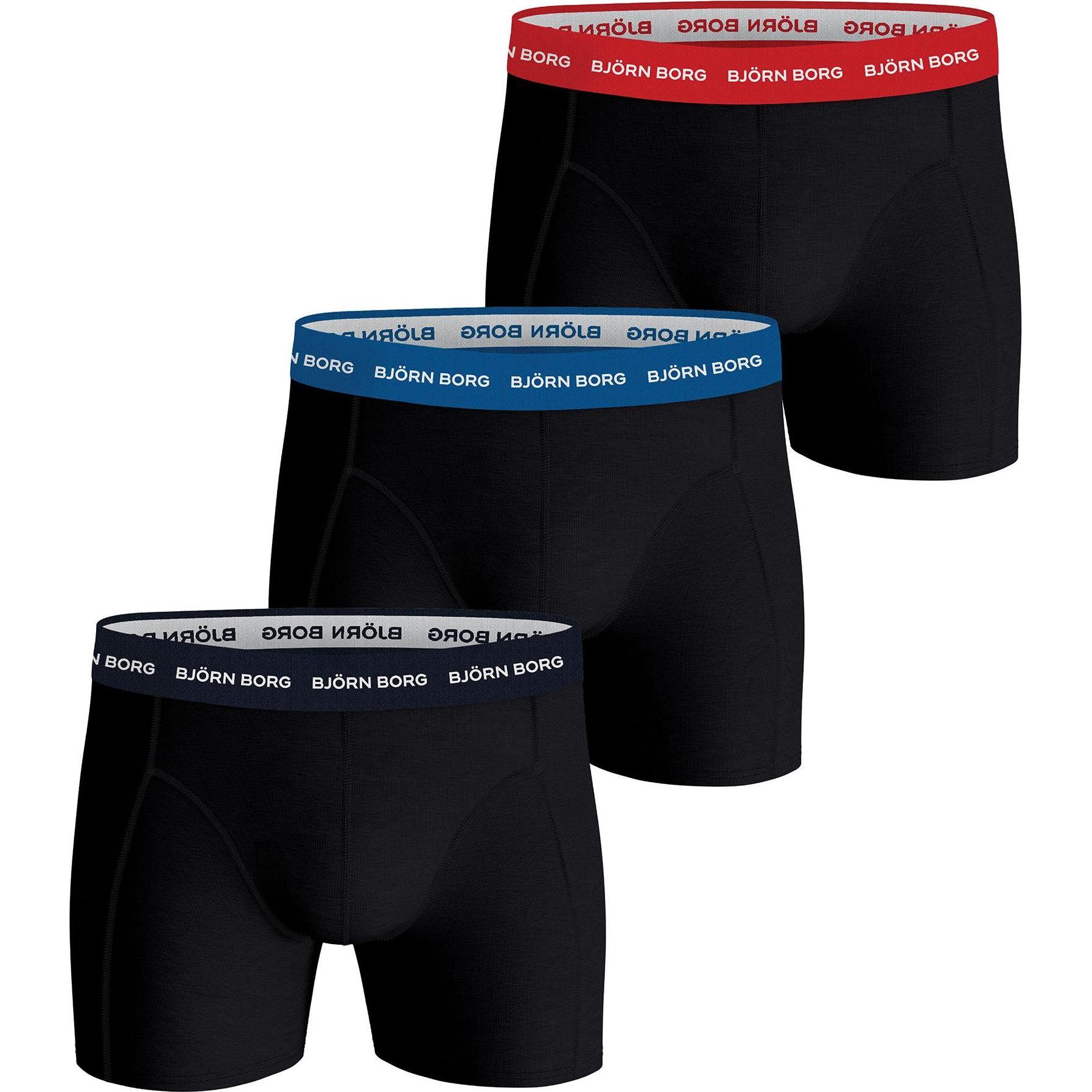 Björn Borg, Herren, Unterhosen, Cotton Stretch Boxer Trunks 3P, Mehrfarbig, (M, 3er Pack)