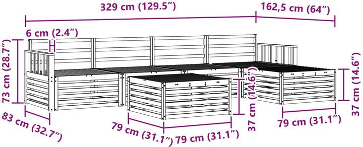 Produktbild vidaXL Outdoor-Sofa