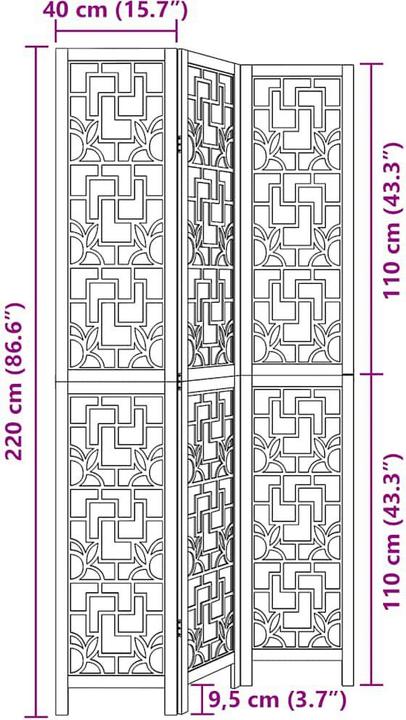 Actual product image vidaXL Paravent