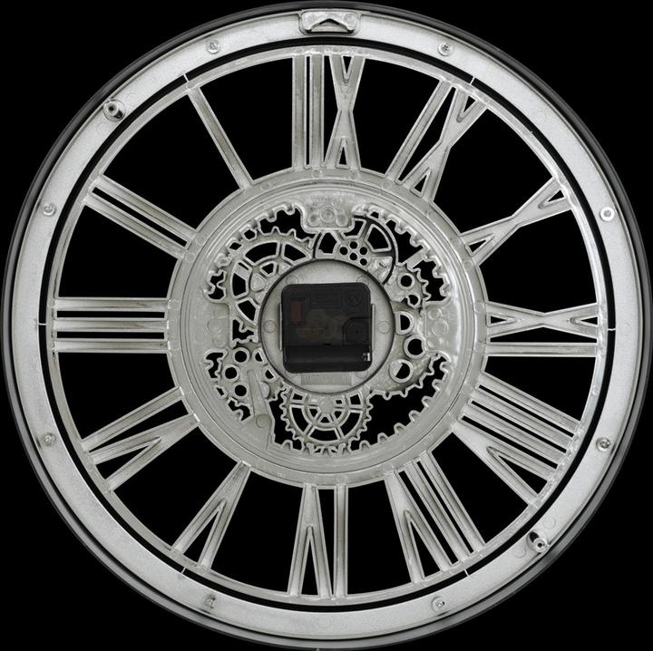 Actual product image Atmosphera Clock Ricky, silver, D40 cm (40 cm)