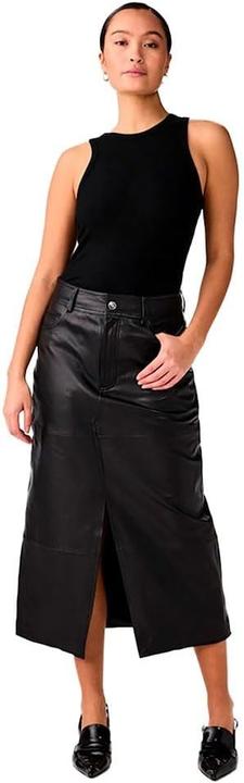 Produktbild Yas Lederrock mit Gürtelschlaufen, Knopf und Reissverschluss (L)