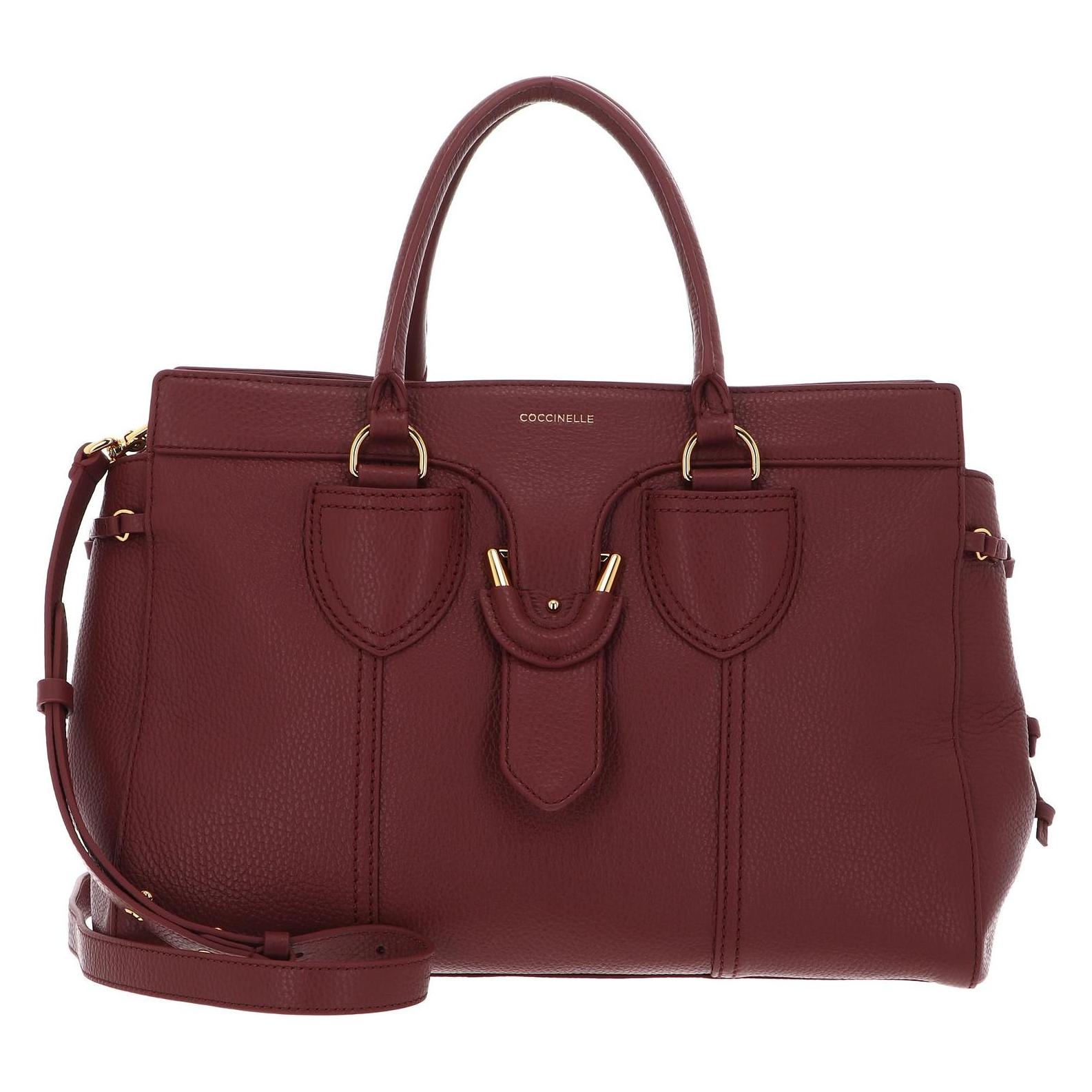 Coccinelle, Damen, Handtasche, York Handbag Grained Leather, Braun