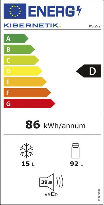 Energy Label Kibernetik FSP KSG92 (107 l)