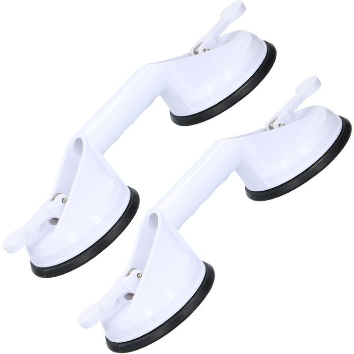 Vivamore Set di 2 maniglioni con fissaggio a ventosa per doccia, WC e vasca da bagno, 33 cm