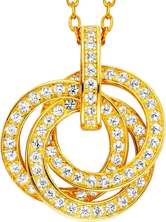 Immagine prodotto Julie Julsen Halskette mit Anhänger Rings (Argento 925)