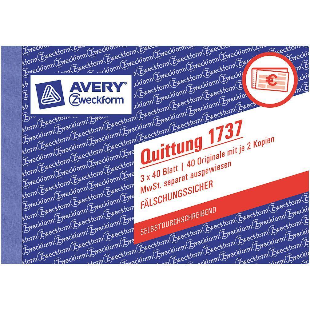 Avery Quittung MwSt. separat ausgewiesen (40 x) (1737)