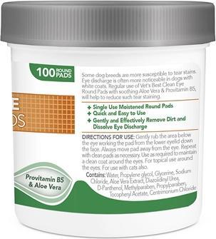 Actual product image Vet's Best Clean Eye Round Pads (Dog)