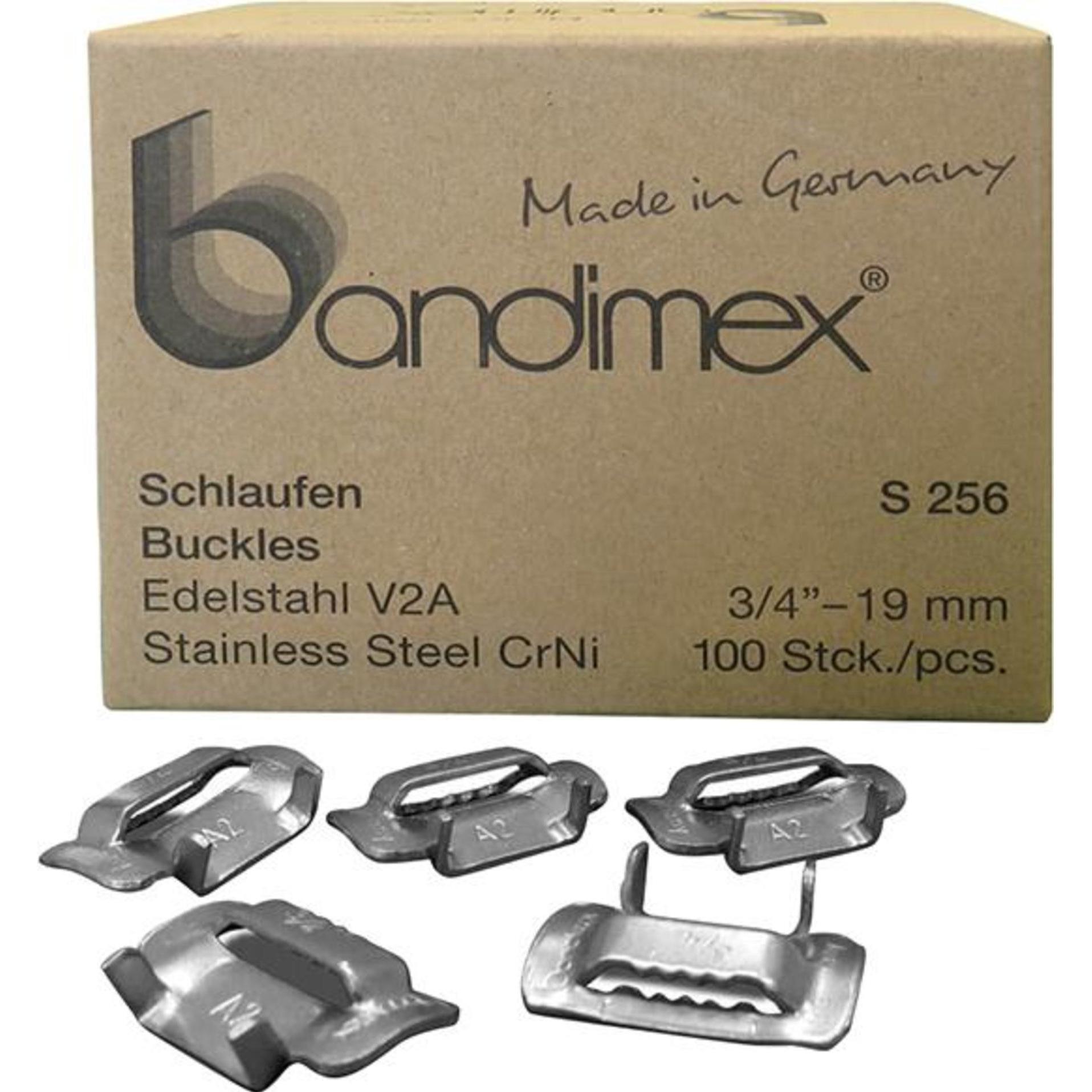 Magni 100x Bandimex Vorgefertigte Schellen V2A, V202 35x9,5mm (204087)