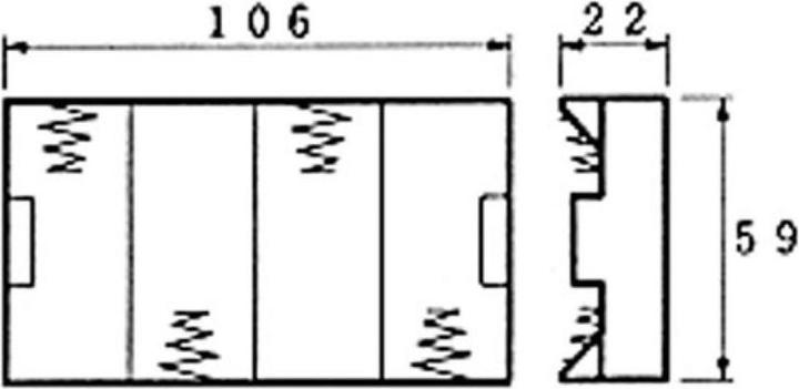 Produktbild Velleman Batteriehalter Für 4 x C-Batterien (Mit Druckknopfanschlüssen)