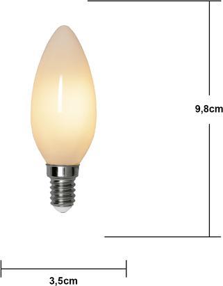Produktbild Star Trading LED Leuchtmittel E14 C35 Opaque Filament RA90 3-step (E14, 380 lm, 1x)