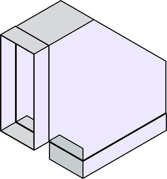 Immagine prodotto Hastrag Gomito 45/90° per canale piatto